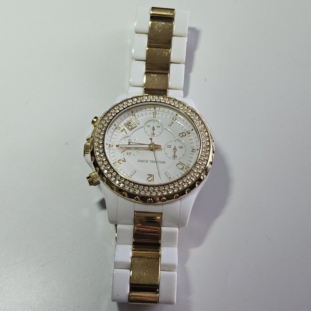 Michael Kors Womens Watch - crystal face with Gold Tone band. Model MK-5417 - Picture 13 of 15